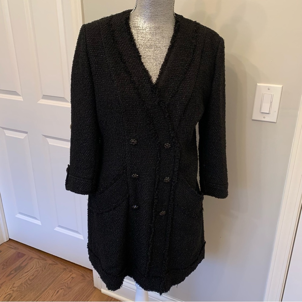 Zara. Black tweed dress. Size XL